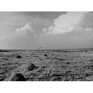  Open Fields on the Strydom Farm, with Clouds Overhead 