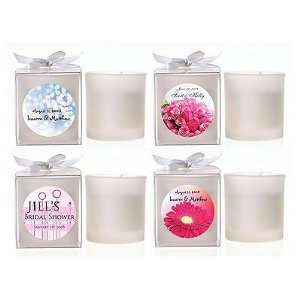   Spring Theme Frosted Votive Candle Favors: Health & Personal Care