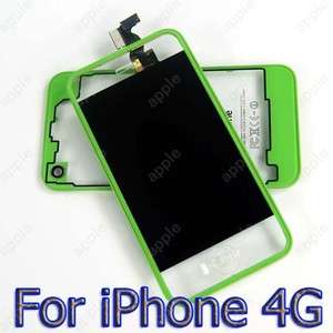 DIY Clear Green full set assembly IPhone 4G LCD digitizer TouchScreen 