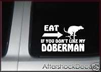 Doberman Dog crap Sticker Decal eat Pinscher  