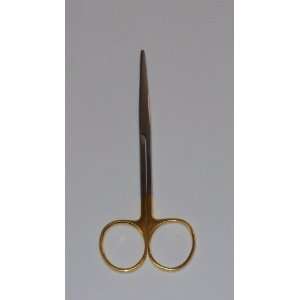 Strabismus Scissors Straight   Gold Plated Handle & German Stainless 