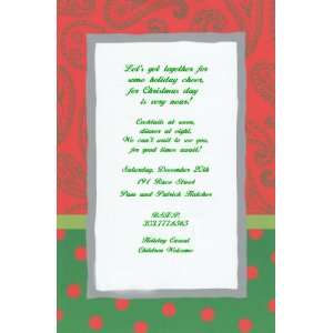  Holiday Paisley Invitation: Office Products