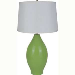   6201GN Ceramic Gourd Table Lamp, Bright Green Finish: Home Improvement