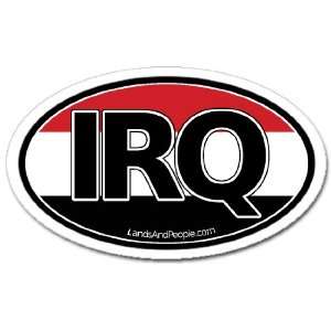  Iraq IRQ Flag Car Bumper Sticker Decal Oval: Automotive