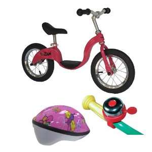  Kazam Balance Bike Pink with Bicycle Bell and Toddler 
