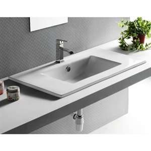   Caracalla CA4530820 Ceramica Self Rimming Bathroom Sink: Home