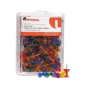  Universal : Plastic Head Gemstone Color Push Pins, Steel 3 