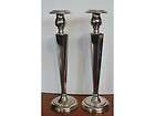Statuesque Art Deco Silverplate Candle Holders