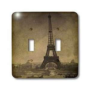Scenes from the Past Stereoview Card   Eiffel Tower Sepia Tone   Light 