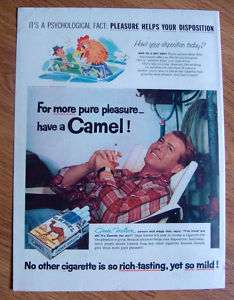 1955 Camel Cigarette Ad Movie Star Gene Nelson  