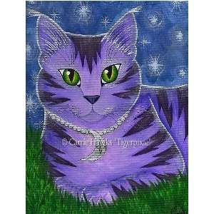  Astra Celestial Moon Cat by Carrie Hawks 8x10 Ceramic 