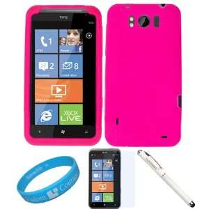 Magenta Smooth Rubber Soft Silicone Protective Skin Cover For AT&T HTC 
