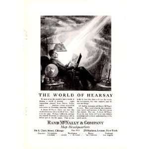 1924 Ad Cartographers Rand McNally & Company Map Headquarters World of 