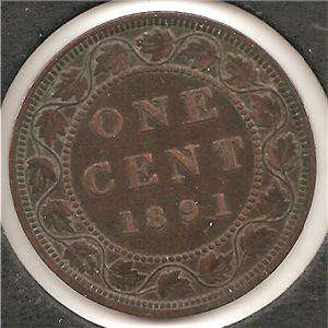 1891 SDLL obv #3 VERY FINE Canadian Large Cent #1  