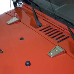 Jeep Hood Hinge Covers (Pair) , Rugged Ridge, Stainless Steel JK 07 08