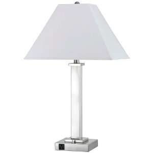  Rio Brushed Steel Column Table Lamp