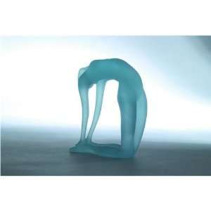 Everything Yoga Frosted Blue Yoga Figurine in Camel Pose (Ushtrasana 
