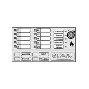 FIRELITE LED 10 Remote Annunciator, 10 Alarm, Sys. Tbl., Requires LED 