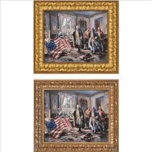 Art The Stars And Stripes Series Betsy Ross Shows Washington The Stars 