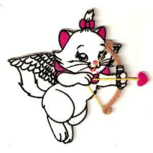   On Patch ~ Kitty Kitten Cat with bow & arrow Cupid 