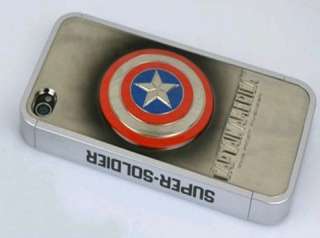 3D Captain America Metal Skin Hard Protect Luxury Case Cover for 