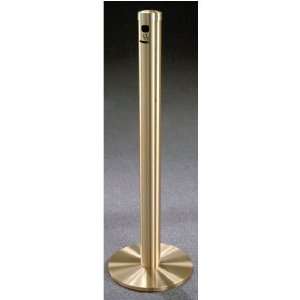 Glaro Floor Standing Smokers Post in Satin Brass, 3 1/2 inch Dia x 42 