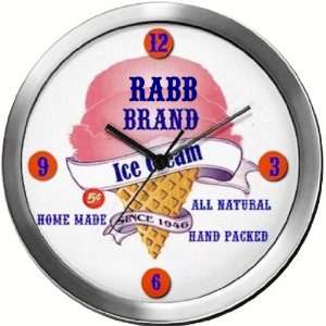  RABB 14 Inch Ice Cream Metal Clock Quartz Movement 