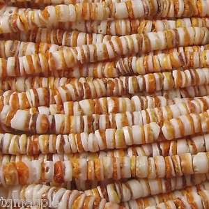 Two feet of Natural Spiny Oyster Shell heishi beads 4.6 5.2mm 1 4mm 