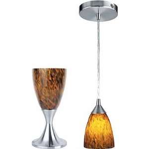  Nucleus Amber Accent Table And Pendant Lamp Set: Home 