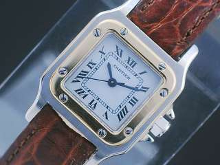 Cartier Santos 18K Gold & S/S Automatic Womens Watch  