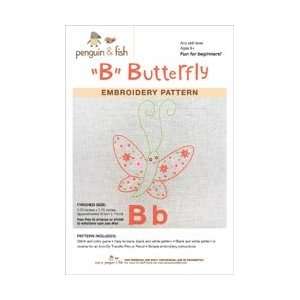  Penguin and Fish Embroidery Patterns Butterfly; 3 Items 