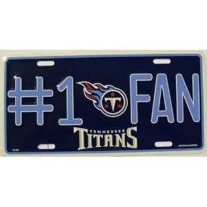   sports Tennessee Titans #1 Fan NFL License Plate