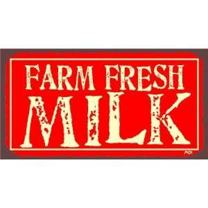   Vintage Metal Art Country Farm Retro Dairy Tin Sign: Home & Kitchen