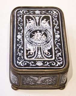 Antique Cloisonne Enamel Dresser Box Jewelry Casket  