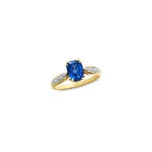   Ceylon Sapphire Ring in 14K Gold with Diamond Accents sapphire