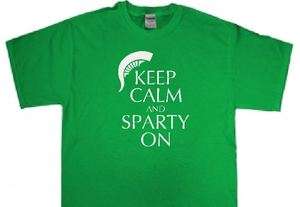   AND SPARTY ON   MSU   Michigan State Spartans Custom T shirt  