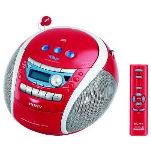  Sony CFD E95RED Psyc CD/Cassette Boombox with Digital AM 