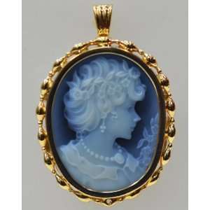  14kt Yellow Gold Cameo Pendant & Pin Jewelry