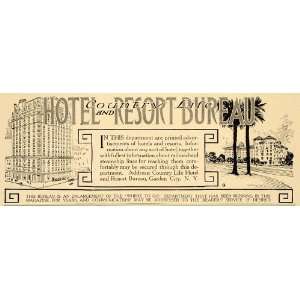  1913 Ad Country Life Hotel Resort Bureau Garden City NY 