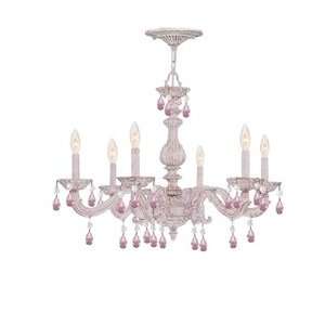 Crystorama Lighting Group 5026 AW RO MWP Antique White / Rose Colored 