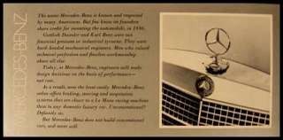 1972 Mercedes Benz Brochure 350 SL 300 SEL 280 250 220  