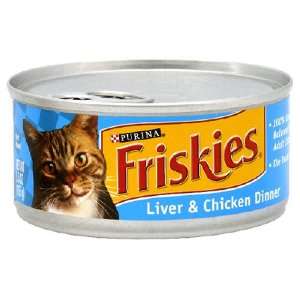 Friskies Liver & Chicken Dinner Classic Pate Cat Food 5.5 oz:  