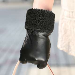 WARMEN Womens GENUINE LAMBSKIN Leather Warm Winter Sports gloves 