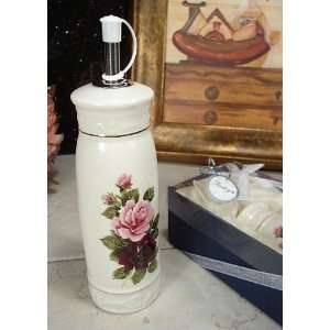  DLusso Ceramic oil bottle flower design Health 