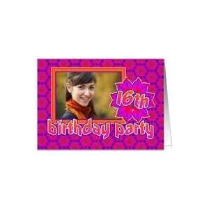  16th Birthday Party Girl Photo Card Card: Toys & Games