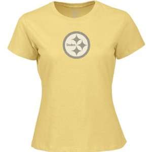   Pittsburgh Steelers Womens Sunbeam Sequin Logo Tee: Sports & Outdoors