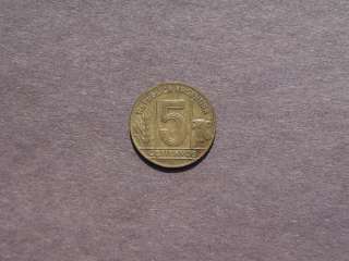 1946 Argentina 5 Centavos coin  