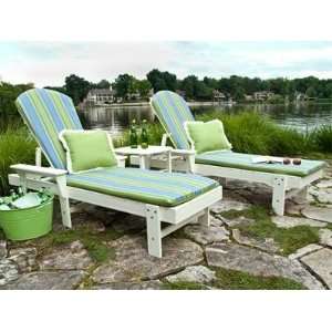  Polywood South Beach Recycled Plastic Patio Lounge Set 