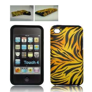   IPOD TOUCH 4TH TAN ZEBRA SKIN HYBRID CASE Cell Phones & Accessories
