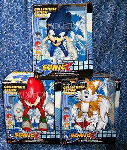 SONIC TOY ISLAND Set of 3 10 Deluxe COLLECTIBLE ACTION FIGURES MISB 